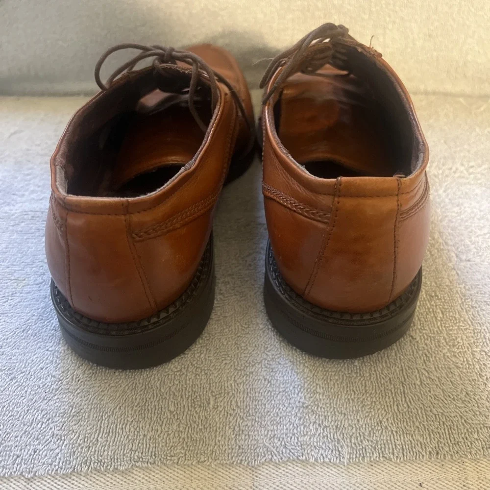 Georgio Brutini Derby Vintage Brown Lace Up Dress Shoes Size 10.5